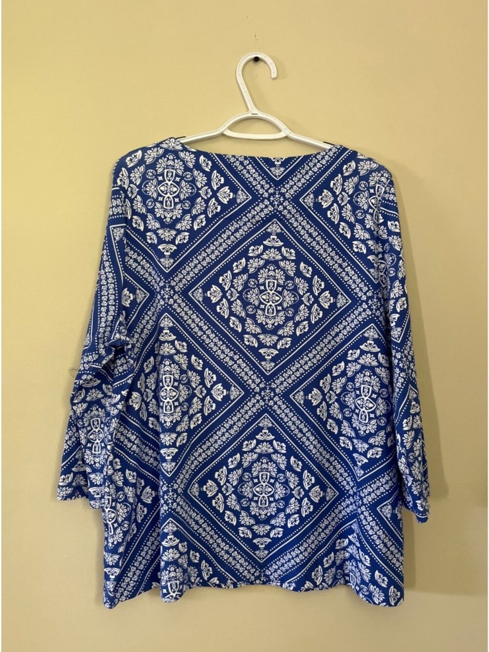 NWT Croft & Barrow Womens XLarge The Classic Boatneck 3/4 Sleeve Blouse Top - Picture 2 of 3